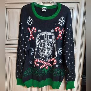 Star Wars Darth Vader Christmas Sweater - Size‎ 2XL - Candy Canes